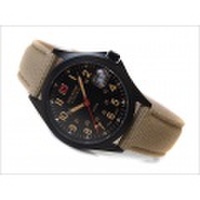 スイスミリタリー SWISS MILITARY 腕時計 CLASSIC TEXTILE ML388 3針 ブラック 35mm ベージュテキスタイルベルト