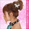 ストーン付バタフライヘアコーム