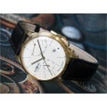 ツェッペリン ZEPPELIN 腕時計 7368-5 フラットライン 自動巻 40mm レザーベルト