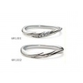 ニナリッチ（NINA RICCI）結婚指輪ペアー2本分【プラチナ900/ダイヤ入りダイヤ無】 6R1J01-6R1J02