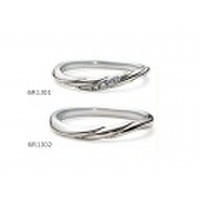 ニナリッチ（NINA RICCI）結婚指輪ペアー2本分【プラチナ900/ダイヤ入りダイヤ無】 6R1J01-6R1J02