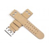 ハミルトン純正ベルト22mm/カーキオフィサーオート用ベージュヌバックベルトH600706101