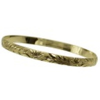 ハワイアンジュエリー 本格オーダーメイドゴールドバングル バレル しっかりした1.75mm厚 6mm　選べるデザインやゴールドカラー