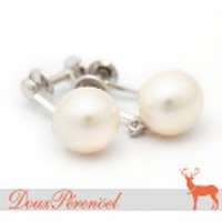 パール イヤリング K14WG 8.0mm 【真珠】【14金ホワイトゴールド】【レディース】【女性用】