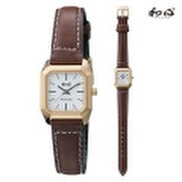 ピアノレザー 革バンド 日本製にこだわった腕時計 和心 わこころ WA-002L-E 女性用 時計 電池式　送料無料　名入れ刻印対応、有料　取り寄せ品