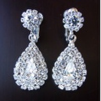 ブライダル【イヤリングorピアス】【シルバー】E-0071