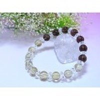 レモンクオーツ＆スモーキークオーツデザインブレス