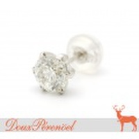 一粒ダイヤ 片耳ピアス Pt900 D:0.50 [ダイヤモンド プラチナ]