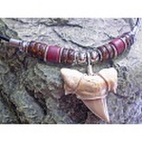 海のお守り★サメ歯化石チョーカー【TCK-3M-103】