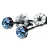 金属アレルギー対応 FDAピアス【アクアマリン】