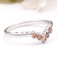 指先を美しく見せる美シルエット！【送料無料】ジェムケリーK10ホワイトゴールドダイヤモンドリング