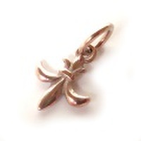 純チタンペンダントトップ　ゆり・ピンクゴールド T37P