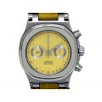 新着価格破壊【BUTI ブティ】ヤック 9Pダイヤ クロノグラフ SS/革 自動巻 メンズ 75747-1