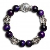 大玉龍神ブレス【紫虎目：パープルタイガーアイ】（レディース）