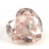 天然ピンクダイヤモンドルース (裸石) 0.091ct, Fancy Pink (ファンシー・ピンク), VS-2, ハートシェイプ 【 中央宝石研究所ソーティング袋付 】【 送料無料 】