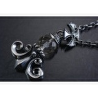 百合の十字架ペンダント　＋　SB０８チェーン　４０ｃｍ