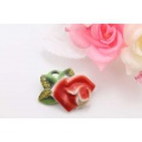 有田焼ブローチ 薔薇