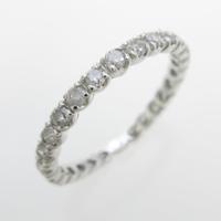 K14WG ハーフエタニティ ダイヤモンドリング