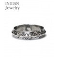 INDIAN JEWELRY ナバホ族アーティストの作品『NAVAJO STAMPED SILVER RING』【アメカジ・ネイティブ】IJ-099