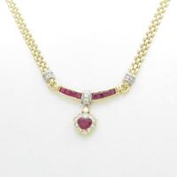750YG／750WG ルビーネックレス