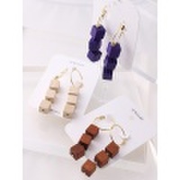 コロコロウッドピアス(全3カラー)