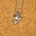 シルバー925 CZハートペンダントトップ5-546