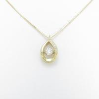 【新品】K18YG ダイヤモンドネックレス 0．217ct・G・SI2・GOOD