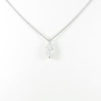【リメイク】プラチナダイヤモンドネックレス 1．274ct・D・I1・マーキスカット