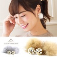 イヤリング　ファー パール ビジュー　ジュエリー　レディース　アクセサリー 　ミンク　ファー　イヤリング　大人可愛い　リアルファー　ミンク　イヤリング　プレゼント　パール　イヤリング　ビジュー　ピアス　チタン　ビジュー　レディース　ジュエリー　...