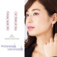 ピアス キュービックジルコニア 縦長 チタン アレルギー シンプル ゴールド シルバー レディース ジュエリー アクセサリー 華奢 大人可愛い 上品