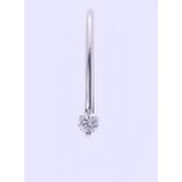 Pt900 ダイヤモンド シンプルライン　フック シングル　ピアス