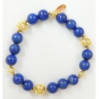 ラピスラズリ　ロンデル　ブレスレット