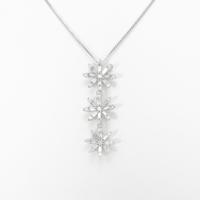 K18WG スノーフレーク ダイヤモンドネックレス10％引き