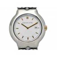 【TIFFANY＆Co. ティファニー】MO112 K18YG/SS ティソロ クォーツ 白文字盤 デイト メンズ 8854-0