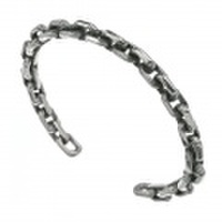 カットアズキチェーン デザイン バングル シルバー アクセサリー [シルバーブレスレット] 送料無料