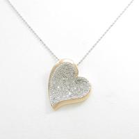 K18PG／K18WG ハート ダイヤモンドネックレス