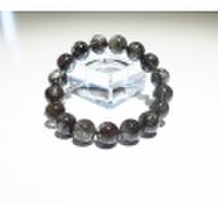 RE0554　【稀少】　ブラックルチルクォーツAAA’　１２ｍｍ　ブレスレット
