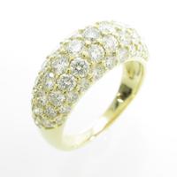 K18YG パヴェ ダイヤモンドリング