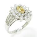 プラチナダイヤモンドリング 0．256ct・FVOY・SI1・オーバルカット