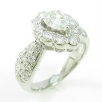 プラチナダイヤモンドリング 0．700ct・H・VS2・ペアシェイプ