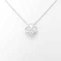 K18WG フラワー ダイヤモンドネックレス