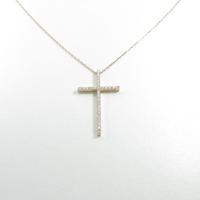 K18PG クロス ダイヤモンドネックレス
