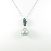 K18WG クロチョウパールネックレス