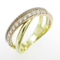 K18スリーカラー ダイヤモンドリング