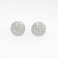 【リメイク】K18WG パヴェ ダイヤモンドピアス