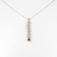 K18PG 2WAY ルビーネックレス