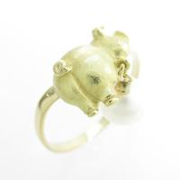 K18YG ピッグ アコヤパールリング