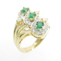 K18YG／K18WG エメラルドリング