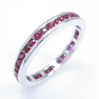 K18WG フルエタニティ ルビーリング