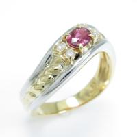 K18YG／PT ルビーリング